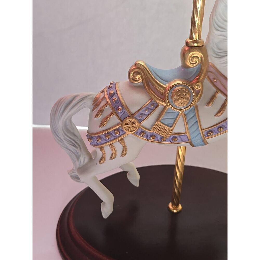 1987 The Franklin Mint Carrousel Magic Horse Figurine By Lynn Lupetti - Picture 11 of 16